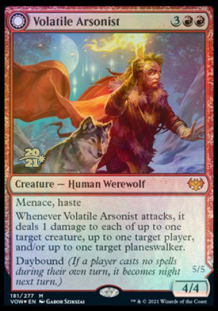 Volatile Arsonist // Dire-Strain Anarchist [Innistrad: Crimson Vow Prerelease Promos] | Exor Games Summserside