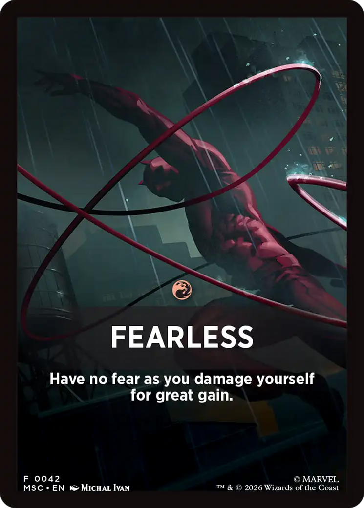 Fearless Theme Card [Marvel Super Heroes Commander] | Exor Games Summserside