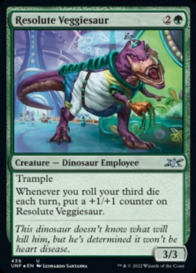 Resolute Veggiesaur (Galaxy Foil) [Unfinity] | Exor Games Summserside