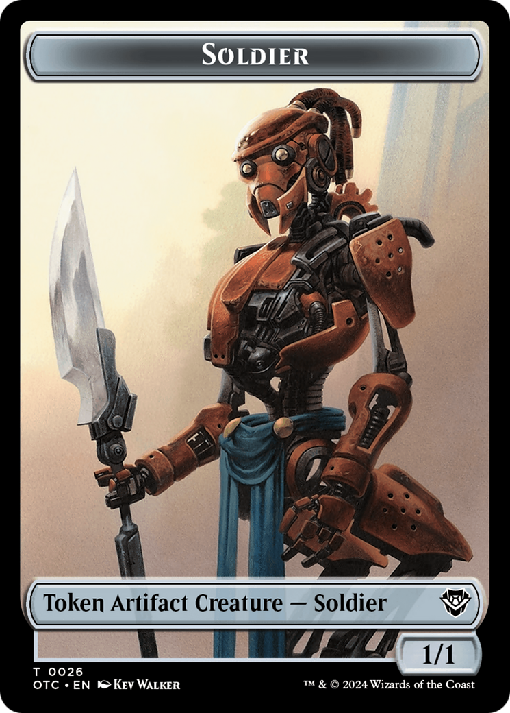 Drake // Soldier (0026) Double-Sided Token [Outlaws of Thunder Junction Commander Tokens] | Exor Games Summserside