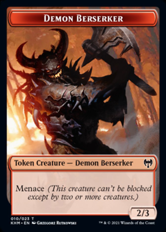 Demon Berserker Token [Kaldheim Tokens] | Exor Games Summserside