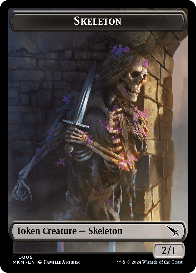 Skeleton Token [Murders at Karlov Manor Tokens] | Exor Games Summserside