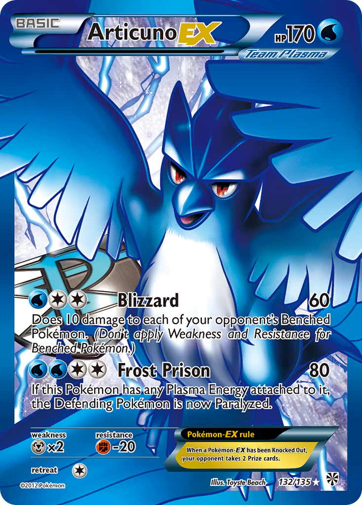Articuno EX (132/135) [Black & White: Plasma Storm] | Exor Games Summserside