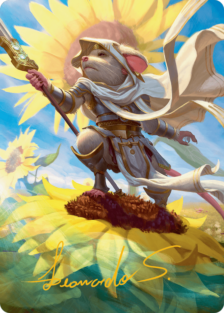 Elspeth, Sun's Champion Art Card (Gold-Stamped Signature) [Bloomburrow Art Series] | Exor Games Summserside