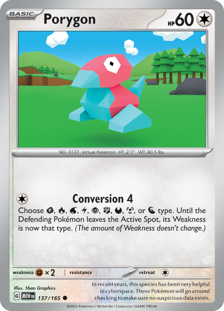 Porygon (137/165) [Scarlet & Violet 151] | Exor Games Summserside