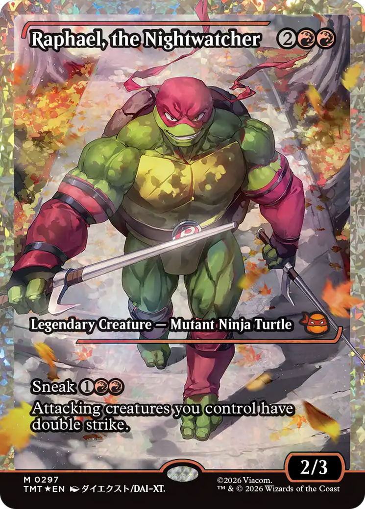 Raphael, the Nightwatcher (Showcase) (Fracture Foil) [Teenage Mutant Ninja Turtles] | Exor Games Summserside