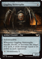 Giggling Skitterspike (Extended Art) [Duskmourn: House of Horror Commander] | Exor Games Summserside