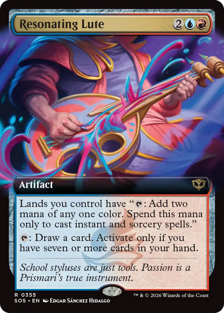 Resonating Lute (Extended Art) [Secrets of Strixhaven] | Exor Games Summserside