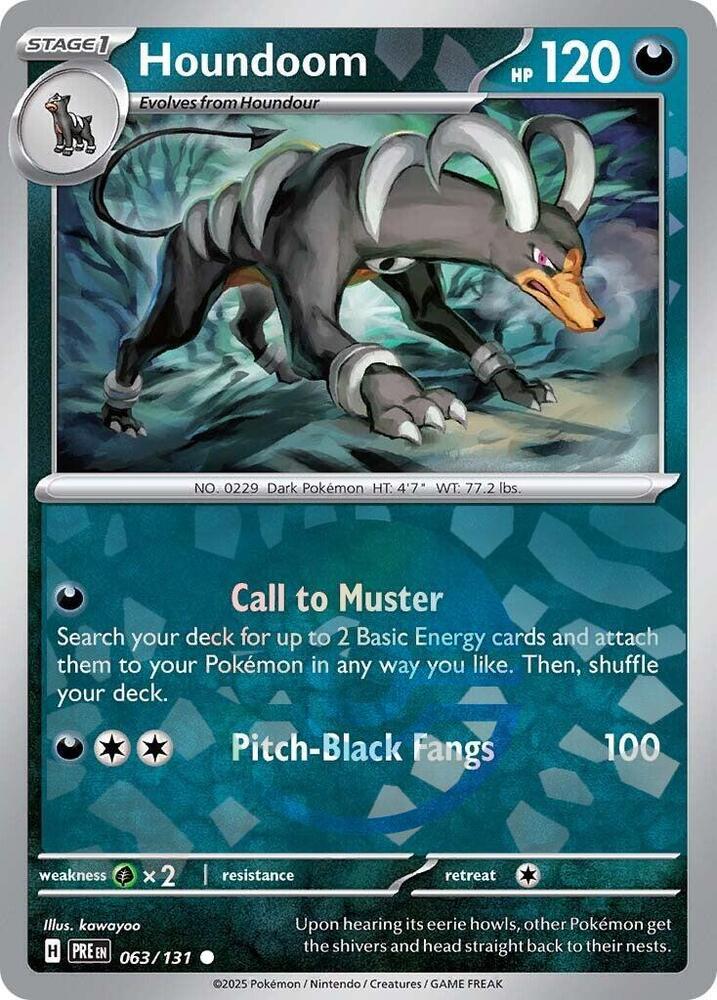 Houndoom (063/131) (Poke Ball Pattern) [Scarlet & Violet: Prismatic Evolutions] | Exor Games Summserside