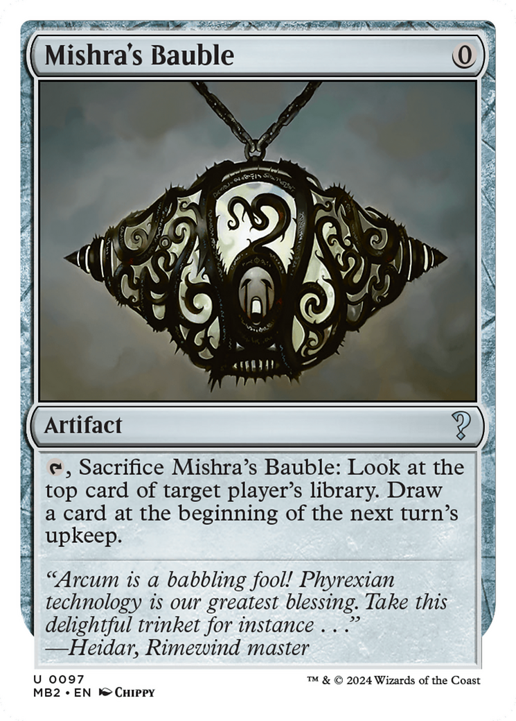 Mishra's Bauble (White Border) [Mystery Booster 2] | Exor Games Summserside