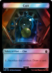 Alien Rhino // Clue (0055) Double-Sided Token (Surge Foil) [Doctor Who Tokens] | Exor Games Summserside