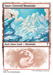 Snow-Covered Mountain (White Border) [Mystery Booster 2] | Exor Games Summserside