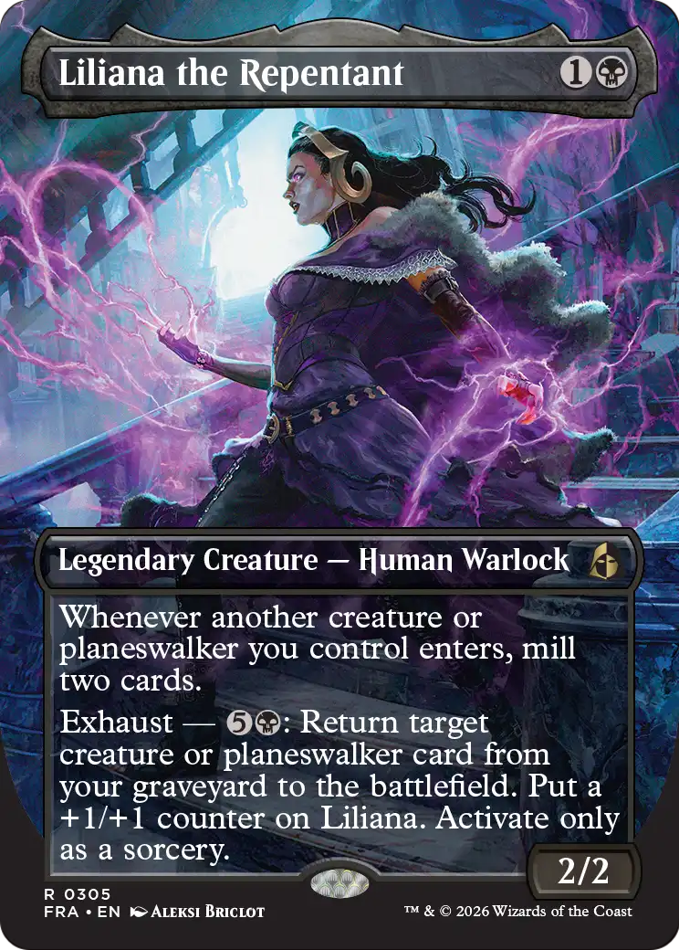 Liliana the Repentant (Borderless) [Reality Fracture] | Exor Games Summserside
