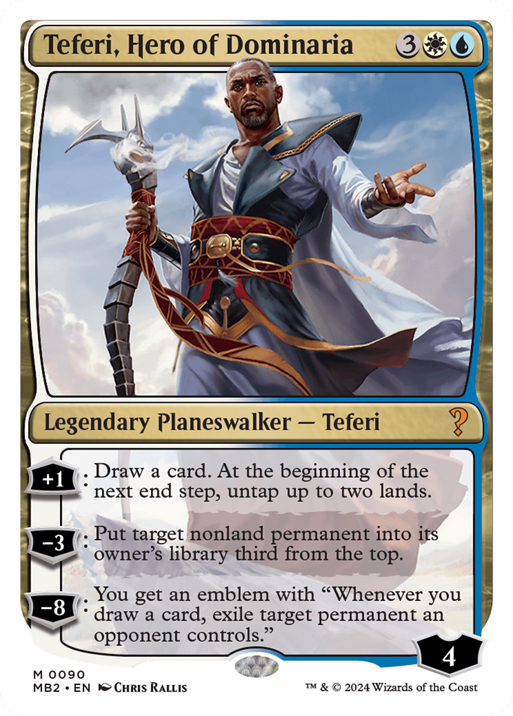 Teferi, Hero of Dominaria (White Border) [Mystery Booster 2] | Exor Games Summserside