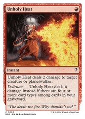 Unholy Heat (White Border) [Mystery Booster 2] | Exor Games Summserside