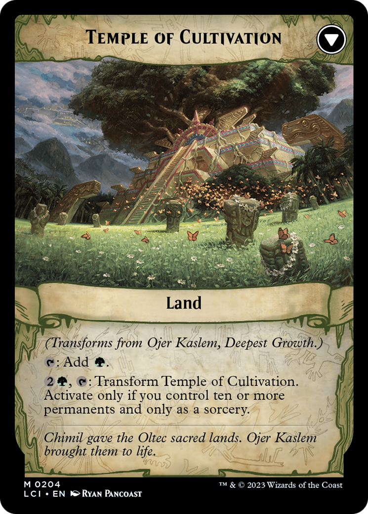 Ojer Kaslem, Deepest Growth // Temple of Cultivation [The Lost Caverns of Ixalan Prerelease Cards] | Exor Games Summserside