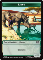 Rhino (029) // Beast (027) Double-Sided Token (Surge Foil) [Marvel Super Heroes Commander Tokens] | Exor Games Summserside