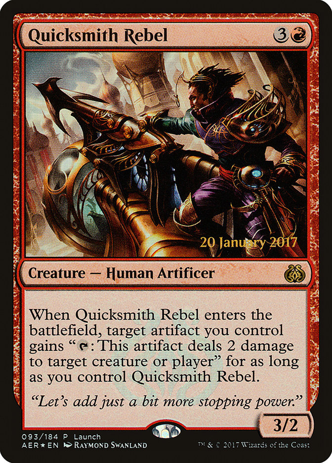 Quicksmith Rebel (Launch) [Aether Revolt Promos] | Exor Games Summserside