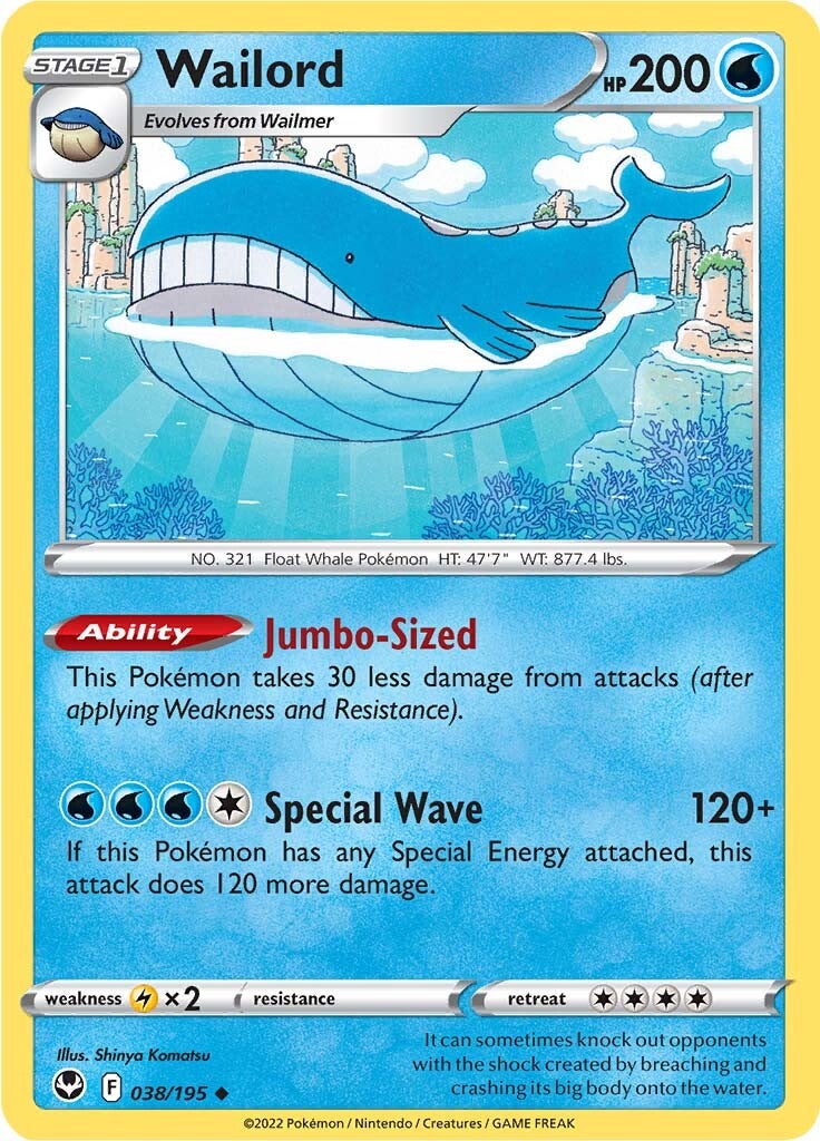 Wailord (038/195) [Sword & Shield: Silver Tempest] | Exor Games Summserside