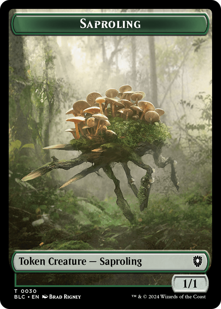 Hamster // Saproling Double-Sided Token [Bloomburrow Commander Tokens] | Exor Games Summserside