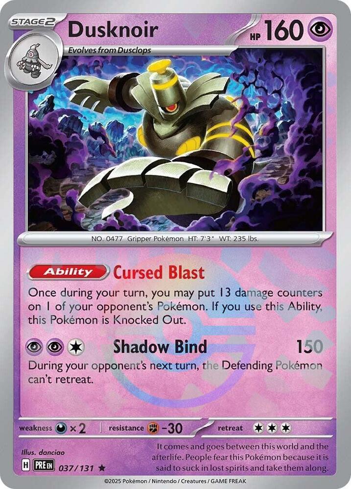 Dusknoir (037/131) (Poke Ball Pattern) [Scarlet & Violet: Prismatic Evolutions] | Exor Games Summserside