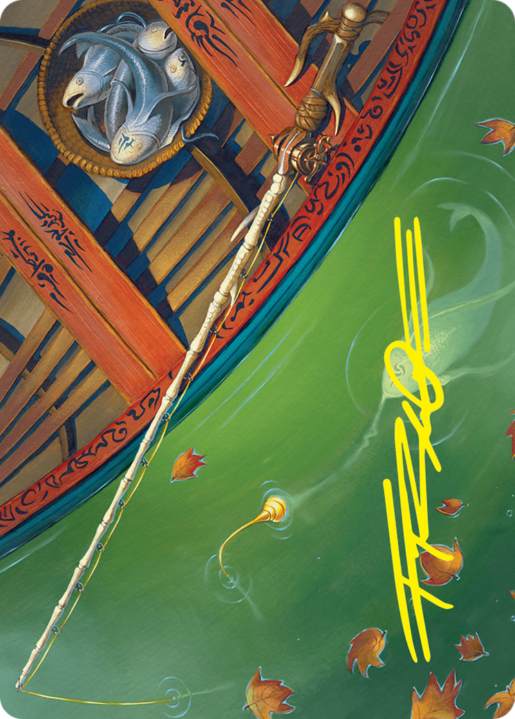 Fishing Pole Art Card (18/54) (Gold-Stamped Signature) [Foundations Art Series] | Exor Games Summserside