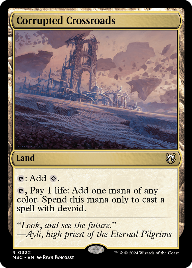 Corrupted Crossroads (Ripple Foil) [Modern Horizons 3 Commander] | Exor Games Summserside