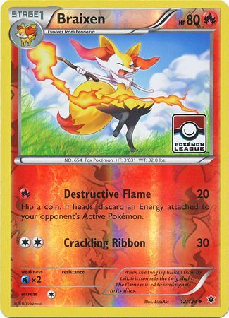 Braixen (12/124) (League Promo) [XY: Fates Collide] | Exor Games Summserside