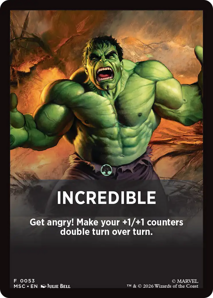 Incredible Theme Card [Marvel Super Heroes Commander] | Exor Games Summserside