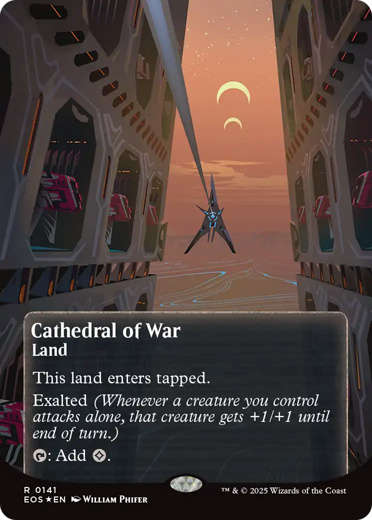 Cathedral of War (0141) (Borderless) (Galaxy Foil) [Edge of Eternities: Stellar Sights] | Exor Games Summserside