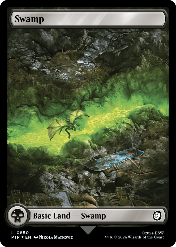 Swamp (0850) (Surge Foil) [Fallout] | Exor Games Summserside