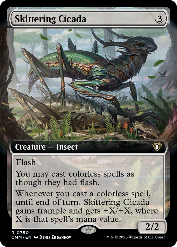 Skittering Cicada (Extended Art) [Commander Masters] | Exor Games Summserside