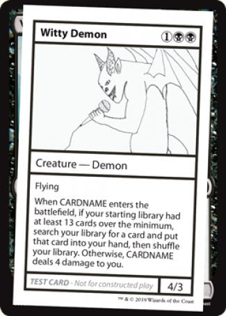 Witty Demon (2021 Edition) [Mystery Booster Playtest Cards] | Exor Games Summserside