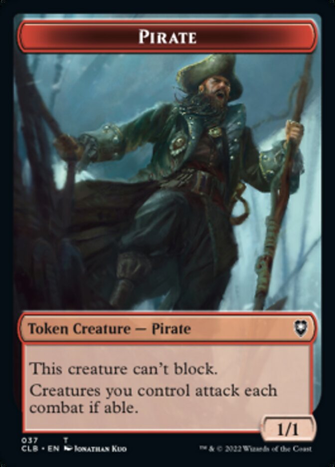 Pirate // Goblin Double-Sided Token [Commander Legends: Battle for Baldur's Gate Tokens] | Exor Games Summserside