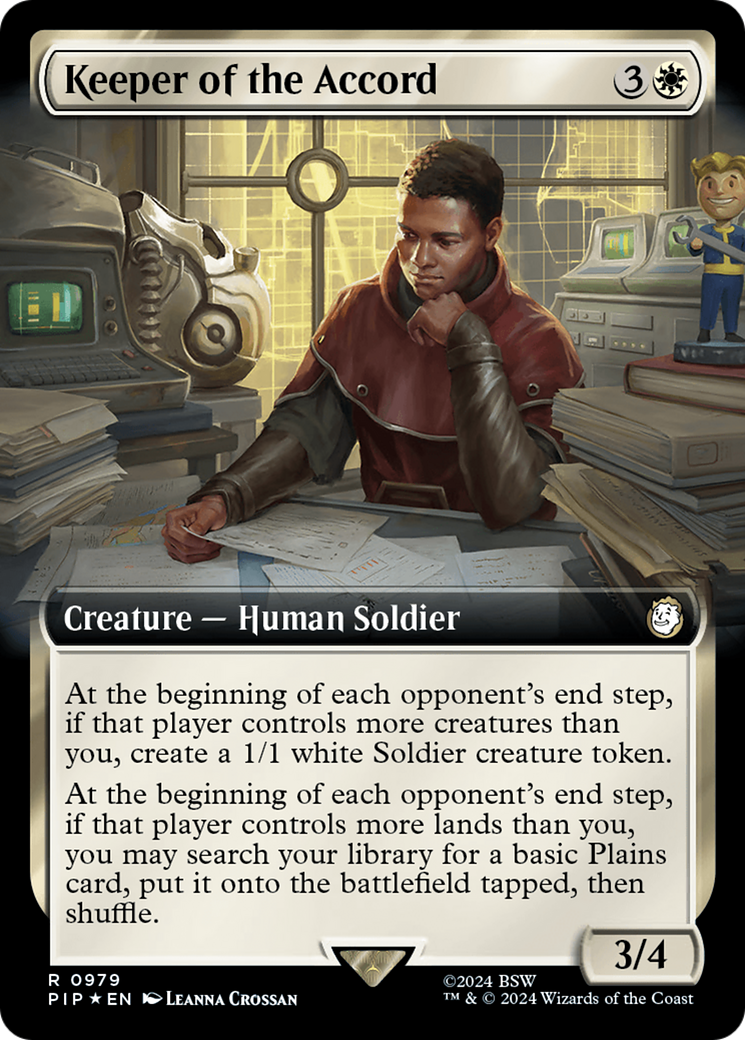 Keeper of the Accord (Extended Art) (Surge Foil) [Fallout] | Exor Games Summserside