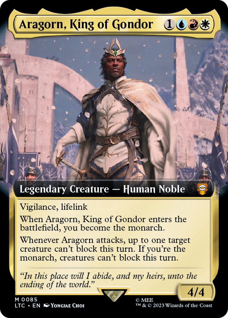 Aragorn, King of Gondor (Extended Art) [The Lord of the Rings: Tales of Middle-Earth Commander] | Exor Games Summserside