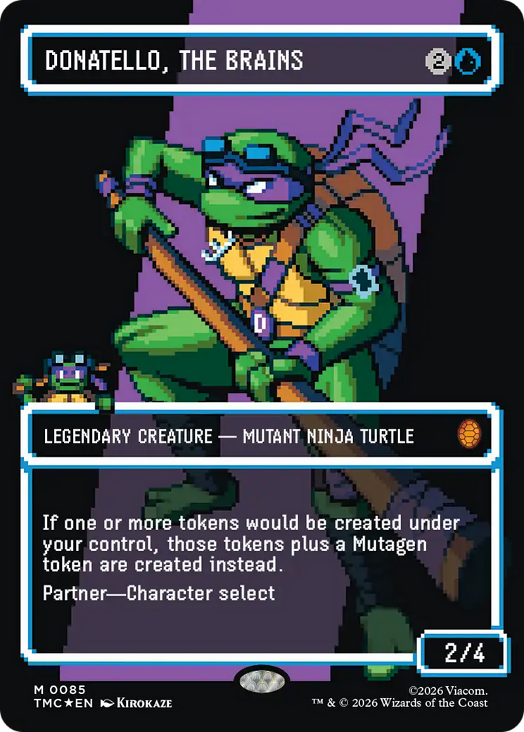 Donatello, the Brains (0085) (Borderless) (Surge Foil) [Teenage Mutant Ninja Turtles Commander] | Exor Games Summserside