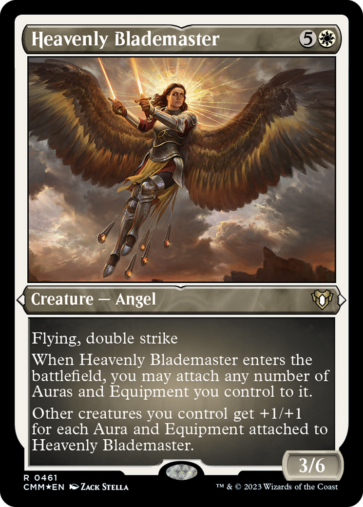 Heavenly Blademaster (Foil Etched) [Commander Masters] | Exor Games Summserside