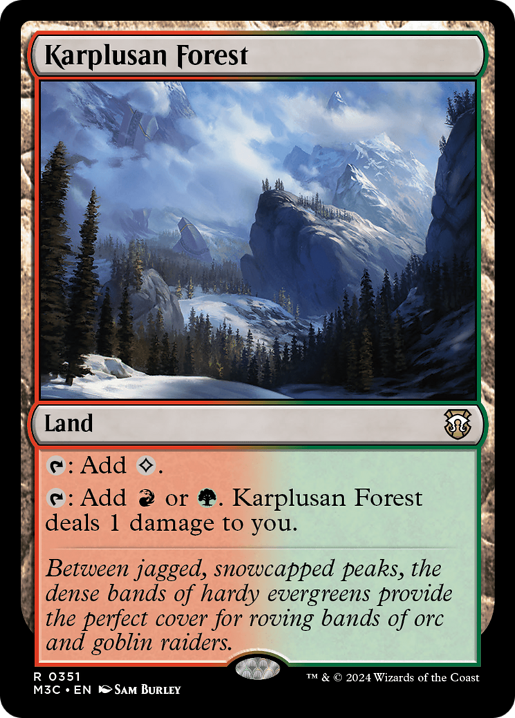 Karplusan Forest (Ripple Foil) [Modern Horizons 3 Commander] | Exor Games Summserside