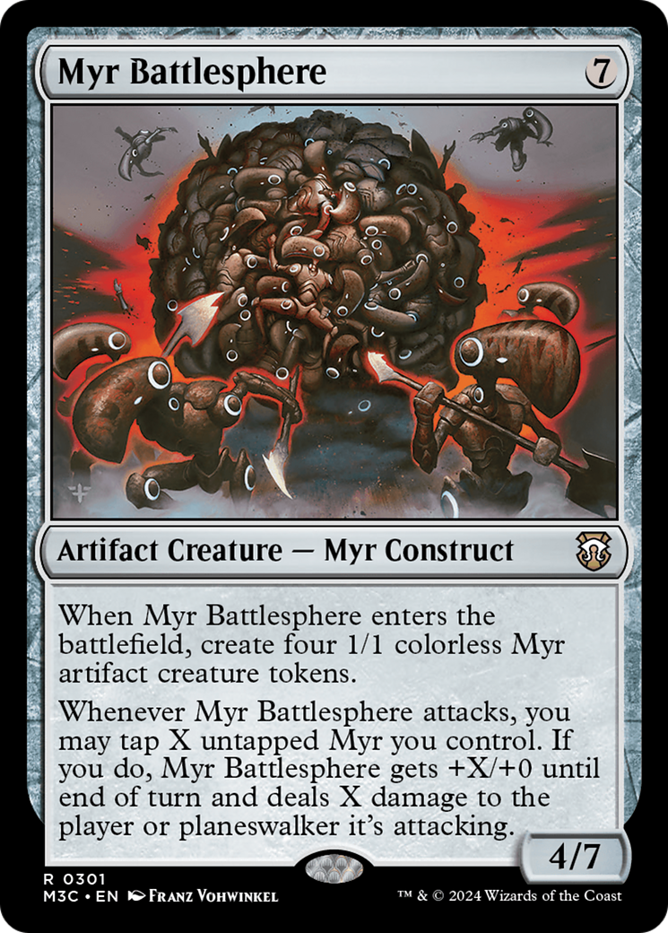 Myr Battlesphere (Ripple Foil) [Modern Horizons 3 Commander] | Exor Games Summserside