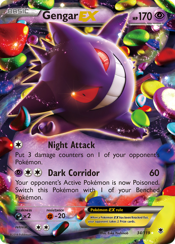 Gengar EX (34/119) [XY: Phantom Forces] | Exor Games Summserside