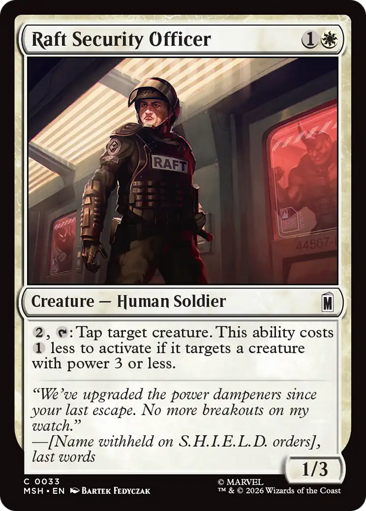 Raft Security Officer [Marvel Super Heroes] | Exor Games Summserside