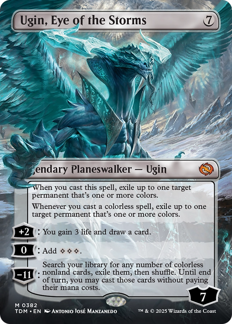 Ugin, Eye of the Storms (Borderless) [Tarkir: Dragonstorm] | Exor Games Summserside