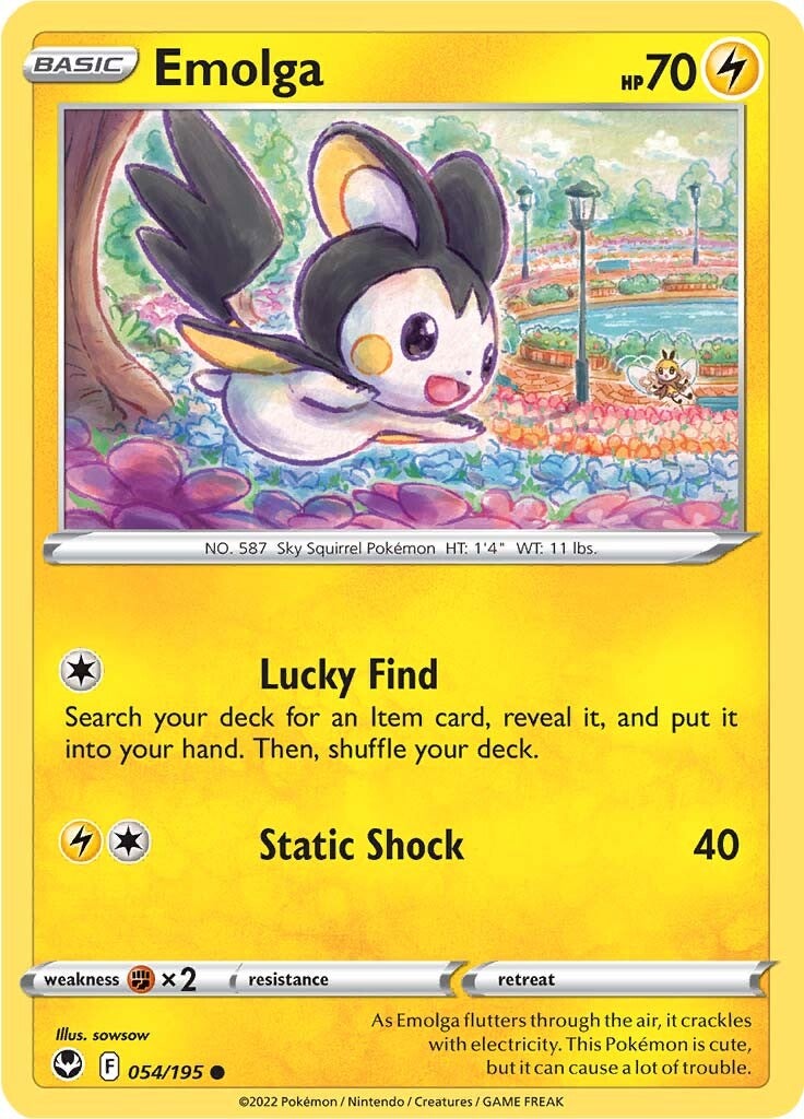 Emolga (054/195) [Sword & Shield: Silver Tempest] | Exor Games Summserside