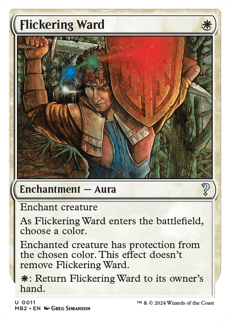 Flickering Ward (White Border) [Mystery Booster 2] | Exor Games Summserside