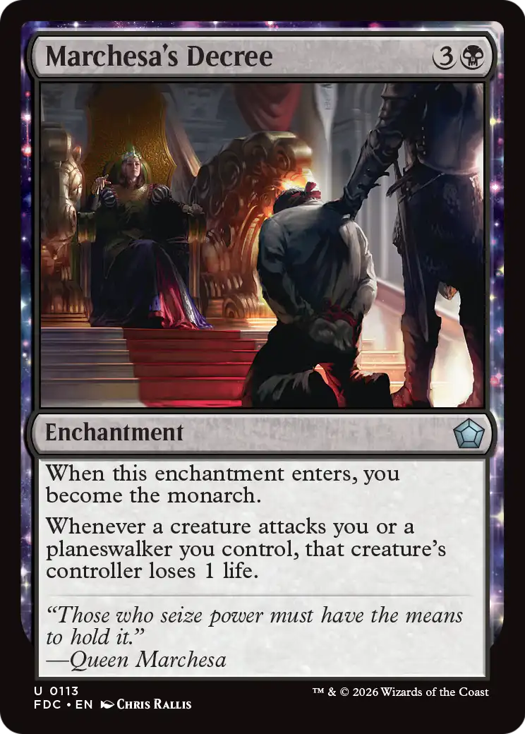 Marchesa's Decree [Foundations Commander] | Exor Games Summserside