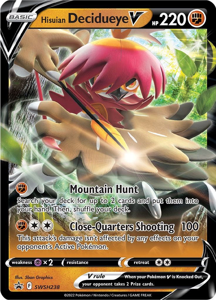 Hisuian Decidueye V (SWSH238) [Sword & Shield: Black Star Promos] | Exor Games Summserside