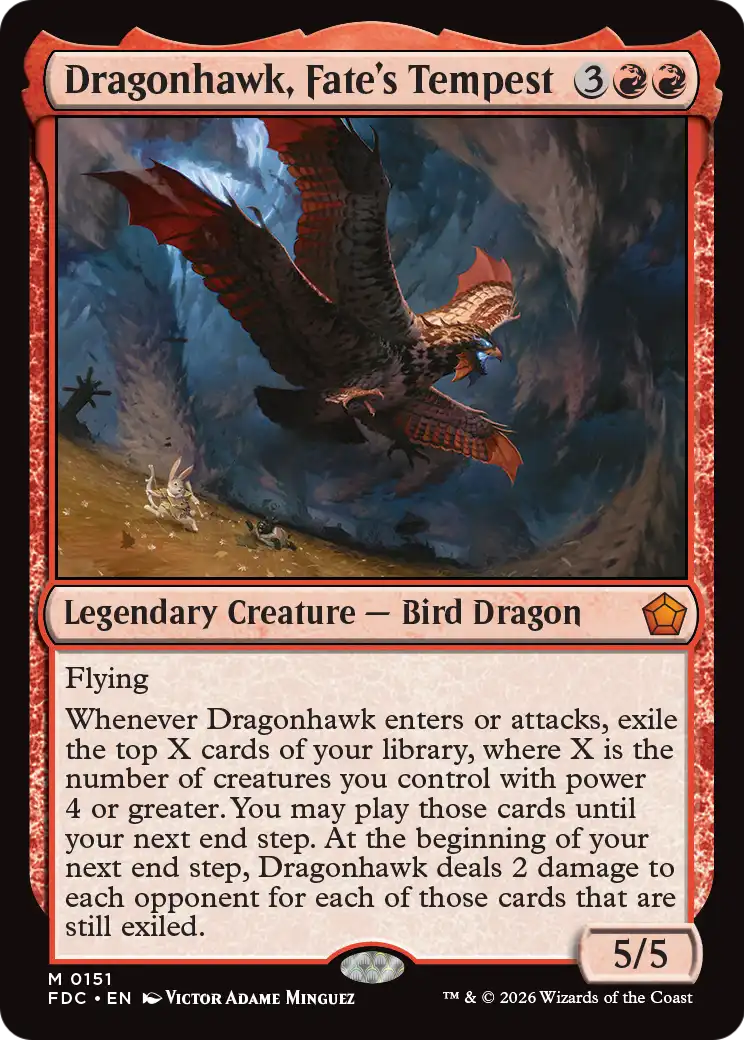 Dragonhawk, Fate's Tempest [Foundations Commander] | Exor Games Summserside