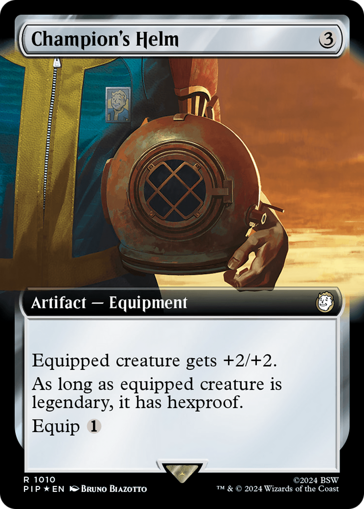 Champion's Helm (Extended Art) (Surge Foil) [Fallout] | Exor Games Summserside