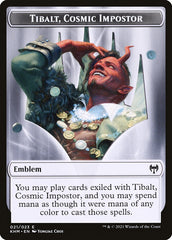 Human Warrior // Tibalt, Cosmic Impostor Emblem Double-Sided Token [Kaldheim Tokens] | Exor Games Summserside